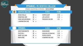 Adelaide Schools  1st XI Div 1 Sat Afternoon Pool A  Rd9  Immanuel v Scotch College [upl. by Virgin59]