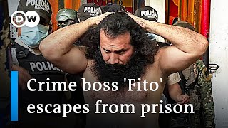 National emergency after jailed drug lord Fito vanishes in Ecuador  DW News [upl. by Outlaw15]