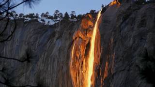 Yosemite Horsetail Falls Feb 2017 [upl. by Gerfen]