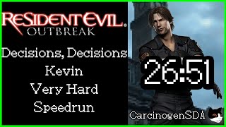 Resident Evil Outbreak  quotDecisions Decisionsquot  Kevin Very Hard Speedrun [upl. by Aloek]