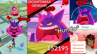 HUNDO GIGANTAMAX GENGAR RAID Max BATTLE in Pokemon GO [upl. by Rocca]