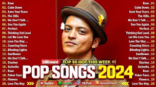 Bruno Mars Selena Gomez Maroon 5 Justin Bieber Ed Sheeran Adele 🔥 Música Pop En Inglés 2024 [upl. by Ylremik]