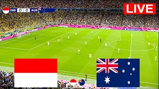 INDONESIA VS AUSTRALIA Live Streaming I Kualifiaksi Piala Dunia 2026 Siaran Langsung  simulasi PES [upl. by Battat848]