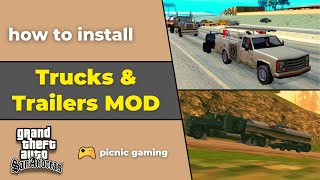 How to install Extended Trucks and Trailers Mod in Gta Sa  Truck and Trailer Cleo version [upl. by Richart]