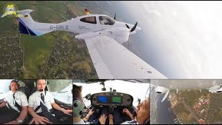 Lufthansa Aviation Training EFA Diamond DA42 ULTIMATE COCKPIT MOVIE AirClips full flight series [upl. by Renell]