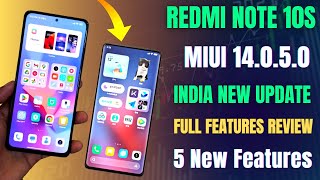 Redmi Note 10S MIUI 14050 India Update Full Features Review Top 5 New Features Changelog [upl. by Camroc]