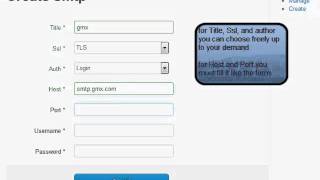 Setting SMTP in GMX [upl. by Ecnatsnoc]