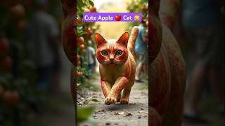 Cute Apple 🍎 Cat 😺 27 catvideos catlover cat apple shorts [upl. by Hyacinth]