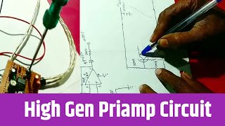 4558 Gen Priamplifier circuit diagram [upl. by Yahsal639]