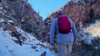 Hiking the Barnhardt Trail to the Arizona Trail in Mazatzal Mountains in winter [upl. by Hanschen759]