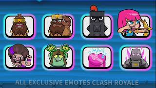 ALL EXCLUSIVE  LEGENDARY EMOTES CLASH ROYALE MWGAMINGCR [upl. by Nallad]