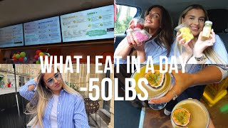 What I eat in a day  my 50lb weight loss journey [upl. by Dev]