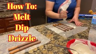 Chocolate Covered Pretzel RodsTUTORIAL MELT DIP DRIZZLE [upl. by Prasad]