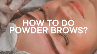 How To Do Powder Brows For Begginers [upl. by Grenville86]