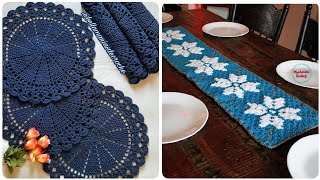 🌞🎯dominating Tables Runners Mats Settings Tables for this Christmas crocheteting [upl. by Heti243]