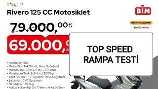 SKYJET RIVERO 125 CC SCOOTER TOP SPEED RAMPA VE SÜRÜŞ TESTİ [upl. by Lrat]