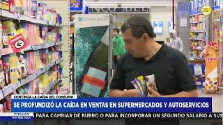 Se profundizó la caída en ventas en supermercados y autoservicios │ HNT a las 8 │ 260224 [upl. by Blalock697]