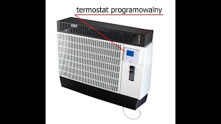 Montaż konwektora gazowego FEG z programowanym termostatem Konwektor posiada moc 58 kW [upl. by Carma]