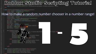 How to use mathrandom to choose a number in a number range Roblox Studio 2022 Scripting Tutorial [upl. by Tipton]