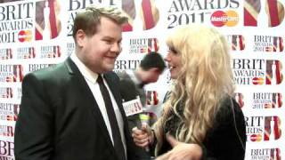 BRIT Awards host James Corden talks to Goldierocks on the Red Carpet  BRIT Awards 2011 [upl. by Bendick]