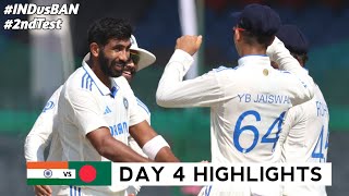 India vs Bangladesh 2nd Test DAY 4 Full Match Highlights  IND vs BAN 1st Test DAY 4 Full Highlights [upl. by Uamak]