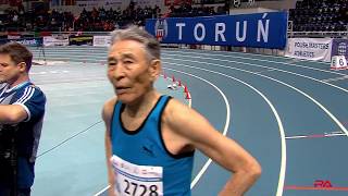 World Record Masters M85 400m Indoor at Torun 2019 [upl. by Ellehciram104]