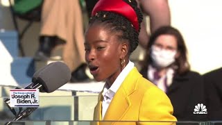 Inaugural poet Amanda Gorman delivers a poem at Joe Bidens inauguration [upl. by Ttehr207]