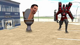 Skibidi Toilet Attack In indian bike driving 3d City [upl. by Nea37]