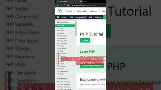 W3Schools PHP tutorial phptutorial w3schools php phpdeveloper [upl. by Kale]