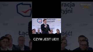 BOASK  CZYM JEST UE shorts bosak konfederacja mentzen wolnosc [upl. by Enoyrt]