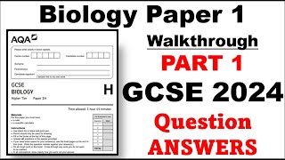 GCSE Biology Paper 1 Part 1 2024 Questions and Answers REVISION [upl. by Nedloh]