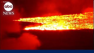 Iceland volcano erupts [upl. by Lundin]