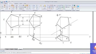 Pentagon resting on VP with corner problem no4 amp 5 from Question bank VTU ENGINEERING VISUALIZATION [upl. by Henryetta431]