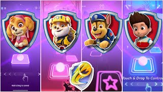 Paw Patrol  Skye Fiesta 🆚 Rubble 🆚 Chase 🆚 Ryder  Who is best🎯 in Tiles Hop EDM Rush🎶 [upl. by Schaaff568]