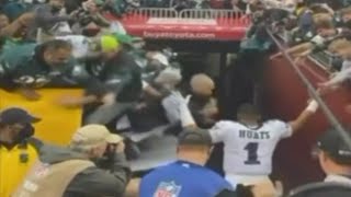 Four Eagles fans sue Washington Commanders after railing collapsed at FedEx Field last season [upl. by Hoisch343]