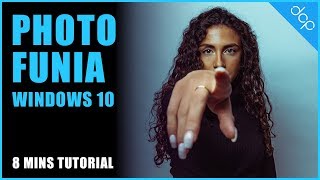 PhotoFunia Windows 10 App Tutorial [upl. by Xenia674]