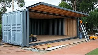 Man Builds Amazing DIY CONTAINER HOME with a Rooftop Terrace  LowCost Housing ‪Fabricatusueno [upl. by Aletha]