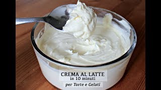 CREMA AL LATTE in 10 minuti  ottima per Torte e Gelati [upl. by Sayce225]