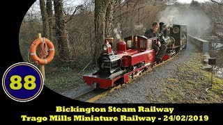 Bickington Steam Railway  Trago Miniature Railway  24022019 [upl. by Latsirk]