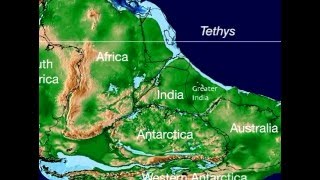 Plate Tectonic Evolution of India Scotese Animation [upl. by Strickler]