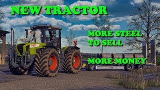 FS22  New Claas Tractor Mowing for Silage Spraying Crops Feeding Cows amp Selling Steel fs22mods [upl. by Higgs]