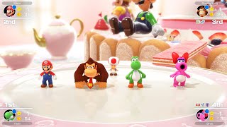 Mario Party Superstars 496 Peachs Birthday Cake Mario vs Birdo vs Donkey Kong vs Yoshi [upl. by Assiroc804]