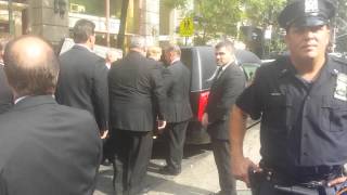 New York Post video of Joan Rivers casket being carried into a hearse [upl. by Pantia]