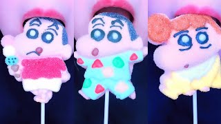 ASMR Crayon Shinchan 크레용 신짱 クレヨンしんちゃん Emoji challenge eating sounds [upl. by Nauqyt]