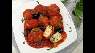 Polpette di pesce spada al sugo  ricetta siciliana [upl. by Rosenquist]