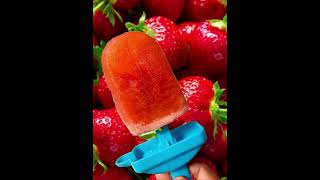 Homemade strawberry popsicles kuchi ice recipe [upl. by Weide371]