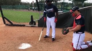 Ozzie Albies takes batting practice [upl. by Ellennej483]