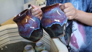 CONE 6 KILN OPENING VIDEO  19  PLANTERS VASES MUGS AND PLATTERS [upl. by Robby]