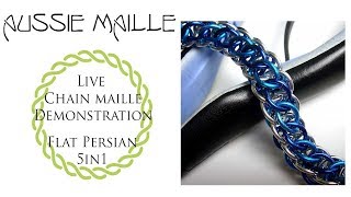 Live Chain Maille Demonstration  Flat Persian 5in1 [upl. by Varipapa]