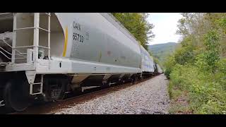 M653 near Osbornes Curve in Dungannon Virginia on the Clinchfield September 12 2024 [upl. by Odinevneib]